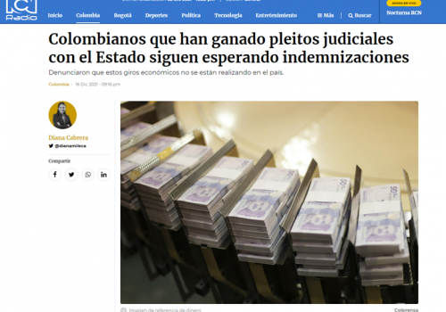 Colombianos que han ganado pleitos judiciales con el Estado siguen esperando indemnizaciones
